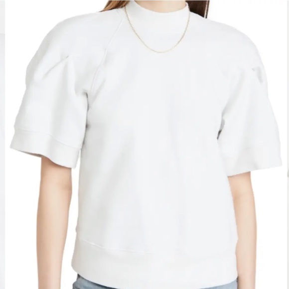 AGOLDE The Round Shoulder Half Sleeve Box Sweatshirt Womens Size Medium Heather - Picture 2 of 13